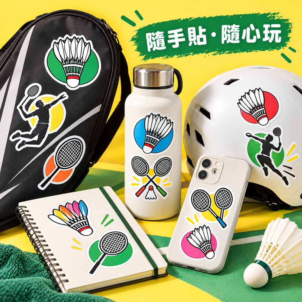 Shulvo 羽馭.羽球萬用防水貼紙:圖片 5